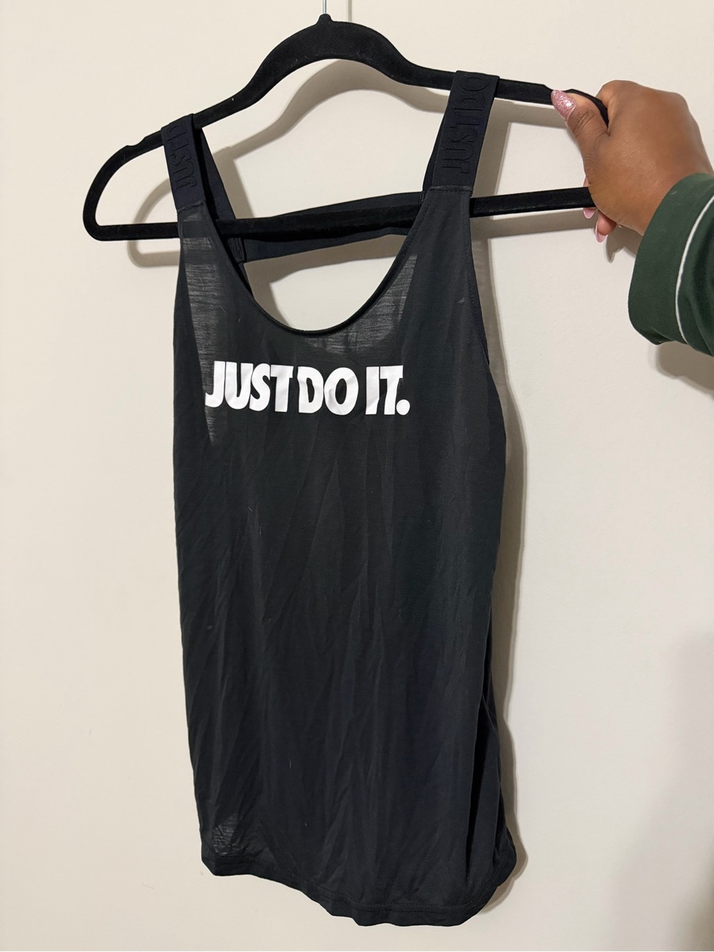 Nike Black Tank with White JUST DO IT
